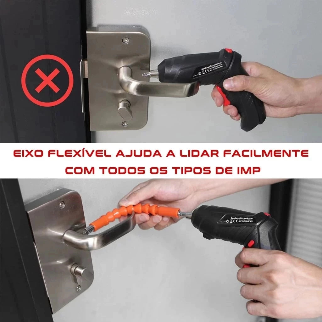 Destornillador Eléctrico Inalámbrico USB con Kit de Herramientas
